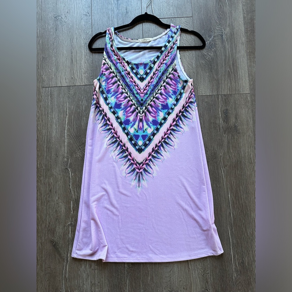 Printed Lavender Swimsuit Coverup size small